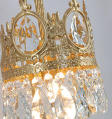 Elegant Crystal Crown Wall Sconce Luxury Interior Lighting Fixture for Hallway and Bathroom