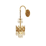 Elegant Crystal Crown Wall Sconce Luxury Interior Lighting Fixture for Hallway and Bathroom