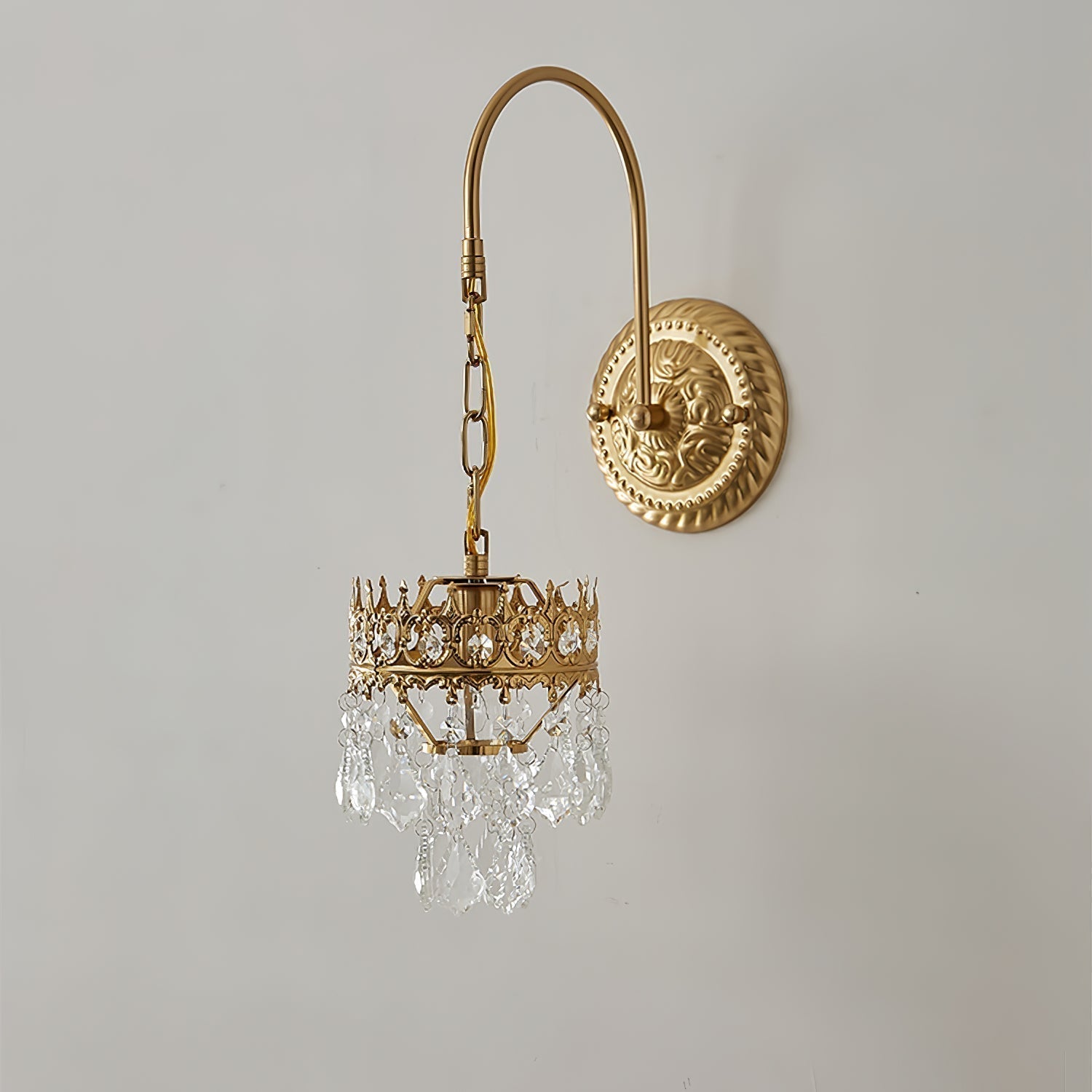 Elegant Crystal Crown Wall Sconce Set for Modern Interior Lighting