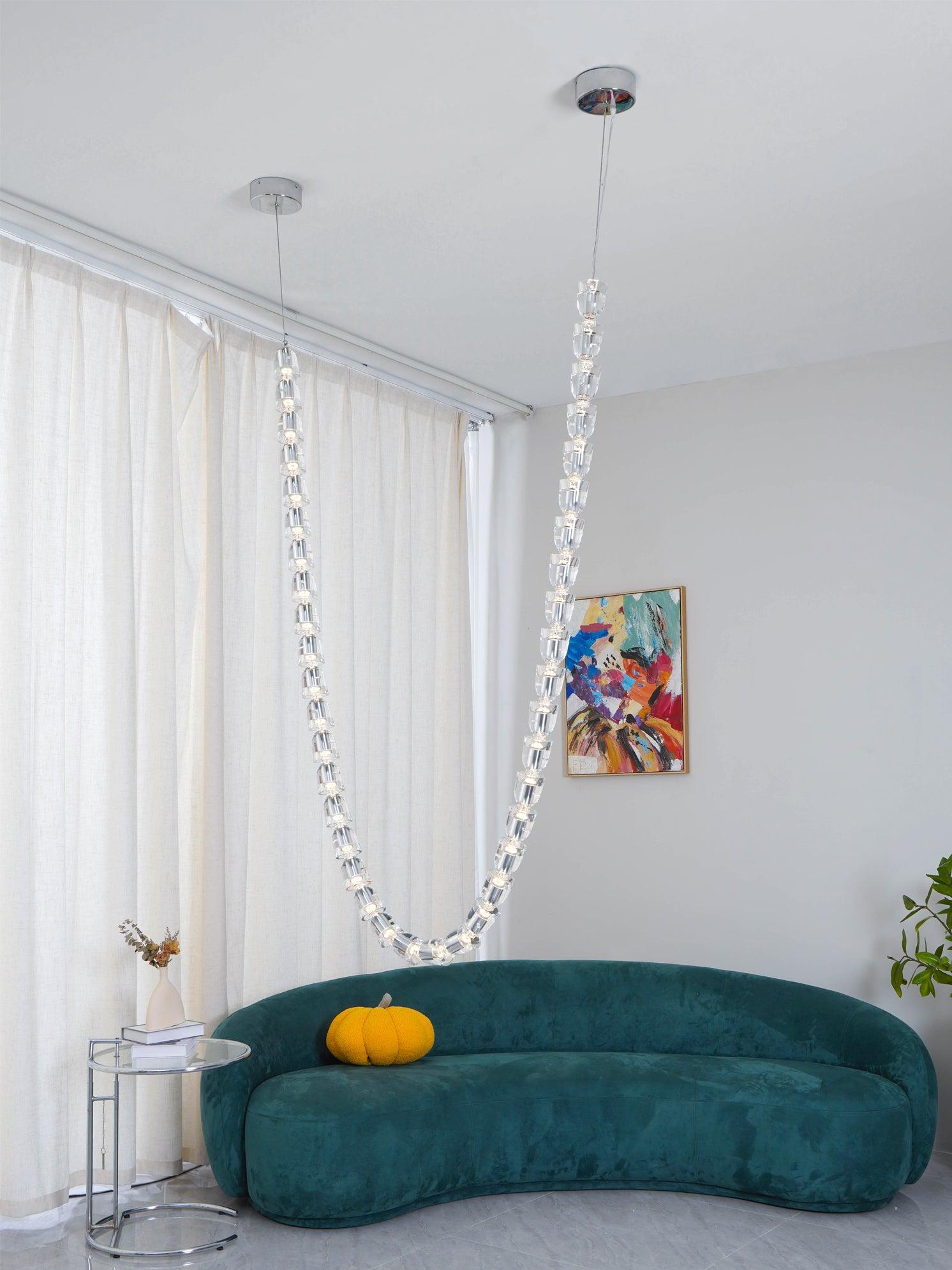 Elegant Crystal LED Chandelier Gabriel Gasolier Modern Hanging Light Fixture
