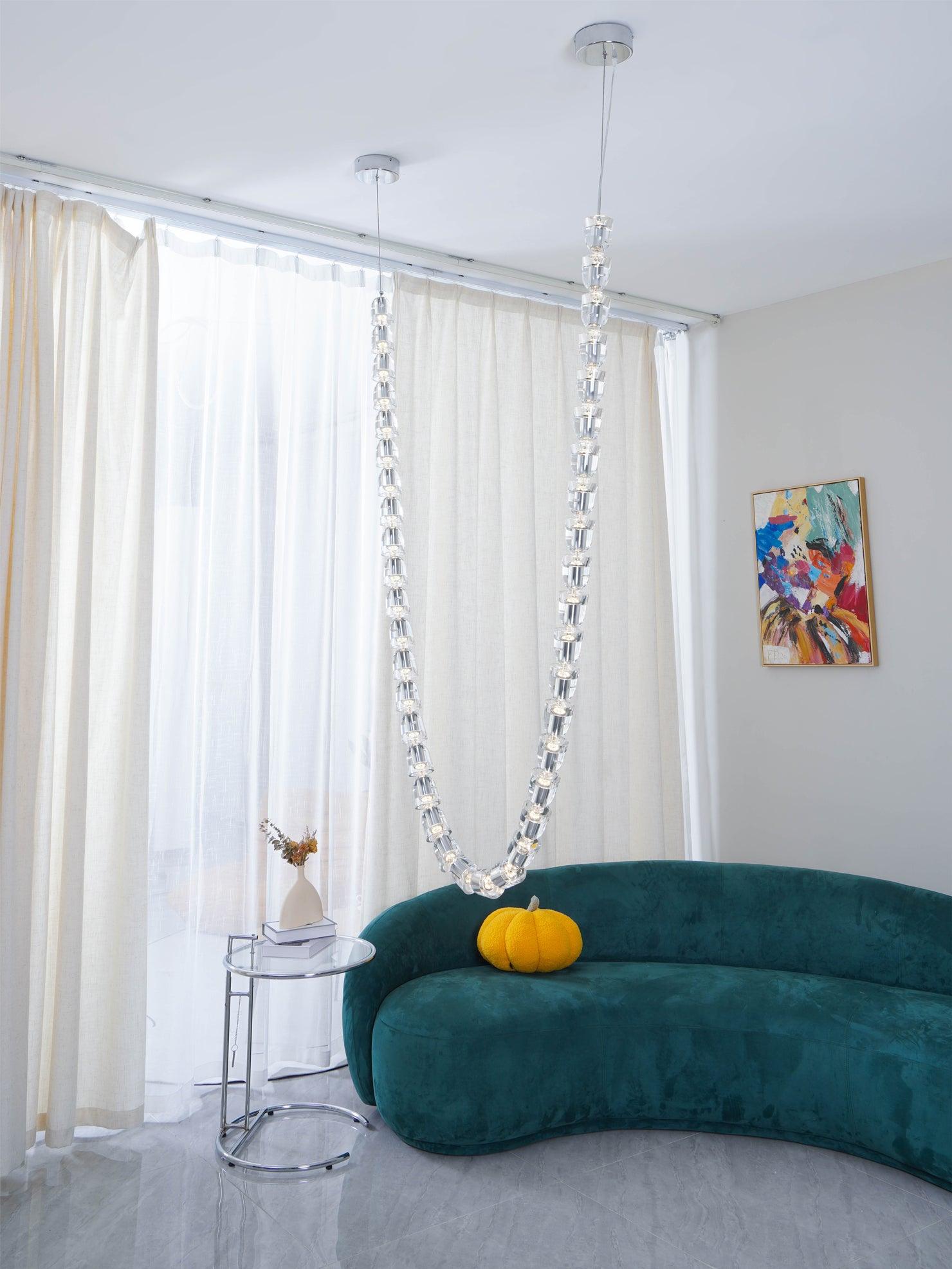 Elegant Crystal LED Chandelier Gabriel Gasolier Modern Hanging Light Fixture