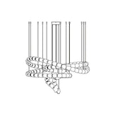 Elegant Crystal LED Chandelier Gabriel Gasolier Modern Hanging Light Fixture