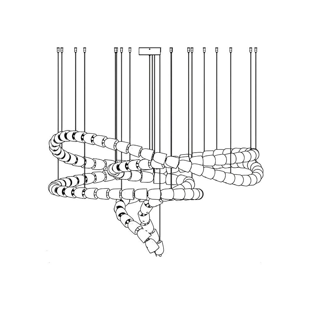 Elegant Crystal LED Chandelier Gabriel Gasolier Modern Hanging Light Fixture
