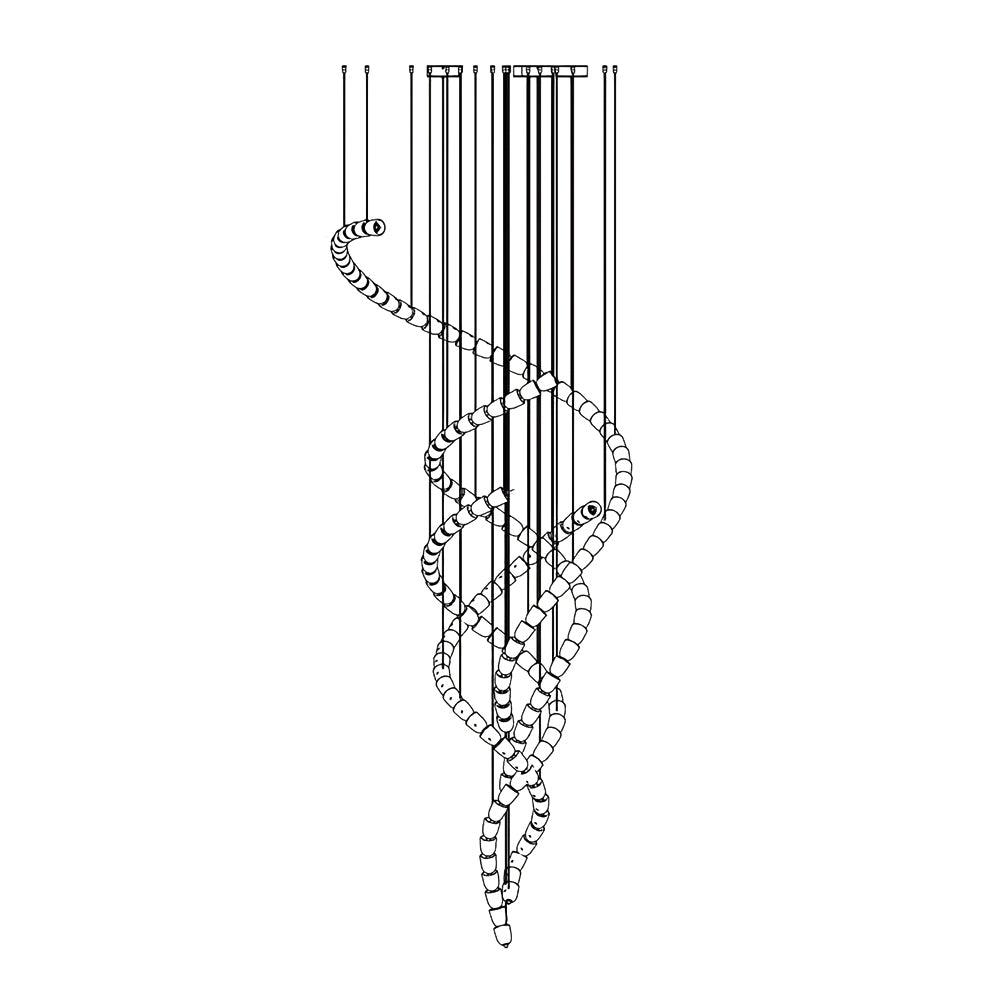 Elegant Crystal LED Chandelier Gabriel Gasolier Modern Hanging Light Fixture