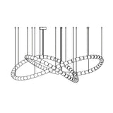 Elegant Crystal LED Chandelier Gabriel Gasolier Modern Hanging Light Fixture