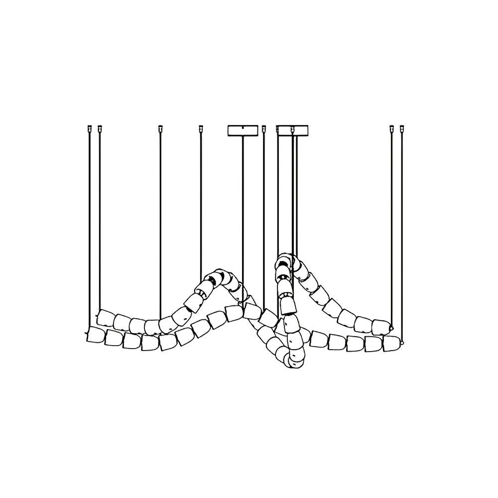 Elegant Crystal LED Chandelier Gabriel Gasolier Modern Hanging Light Fixture