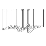 Elegant Crystal LED Chandelier Gabriel Gasolier Modern Hanging Light Fixture