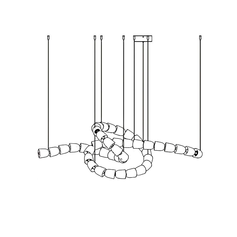 Elegant Crystal LED Chandelier Gabriel Gasolier Modern Hanging Light Fixture