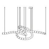 Elegant Crystal LED Chandelier Gabriel Gasolier Modern Hanging Light Fixture