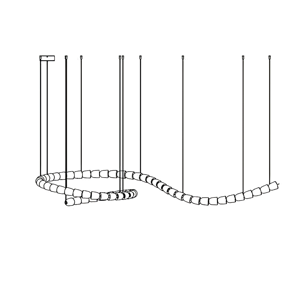 Elegant Crystal LED Chandelier Gabriel Gasolier Modern Hanging Light Fixture