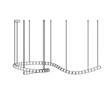 Elegant Crystal LED Chandelier Gabriel Gasolier Modern Hanging Light Fixture
