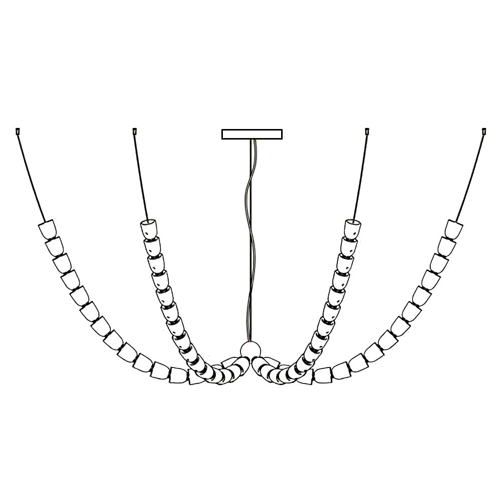 Elegant Crystal LED Chandelier Gabriel Gasolier Modern Hanging Light Fixture