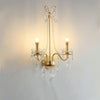 Elegant Crystal Pearl Chain Wall Sconce Decorative Indoor Lighting for Bedroom and Living Room