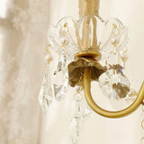 Elegant Crystal Pearl Chain Wall Sconce Decorative Indoor Lighting for Bedroom and Living Room