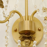Elegant Crystal Pearl Chain Wall Sconce Decorative Indoor Lighting for Bedroom and Living Room