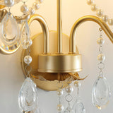 Elegant Crystal Pearl Chain Wall Sconce Decorative Indoor Lighting for Bedroom and Living Room
