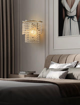 Elegant Crystal Waterfall Wall Sconce Set of 2 in Gold Finish for Luxury Interior Decor