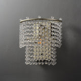 Elegant Crystal Waterfall Wall Sconce Set of 2 in Gold Finish for Luxury Interior Decor