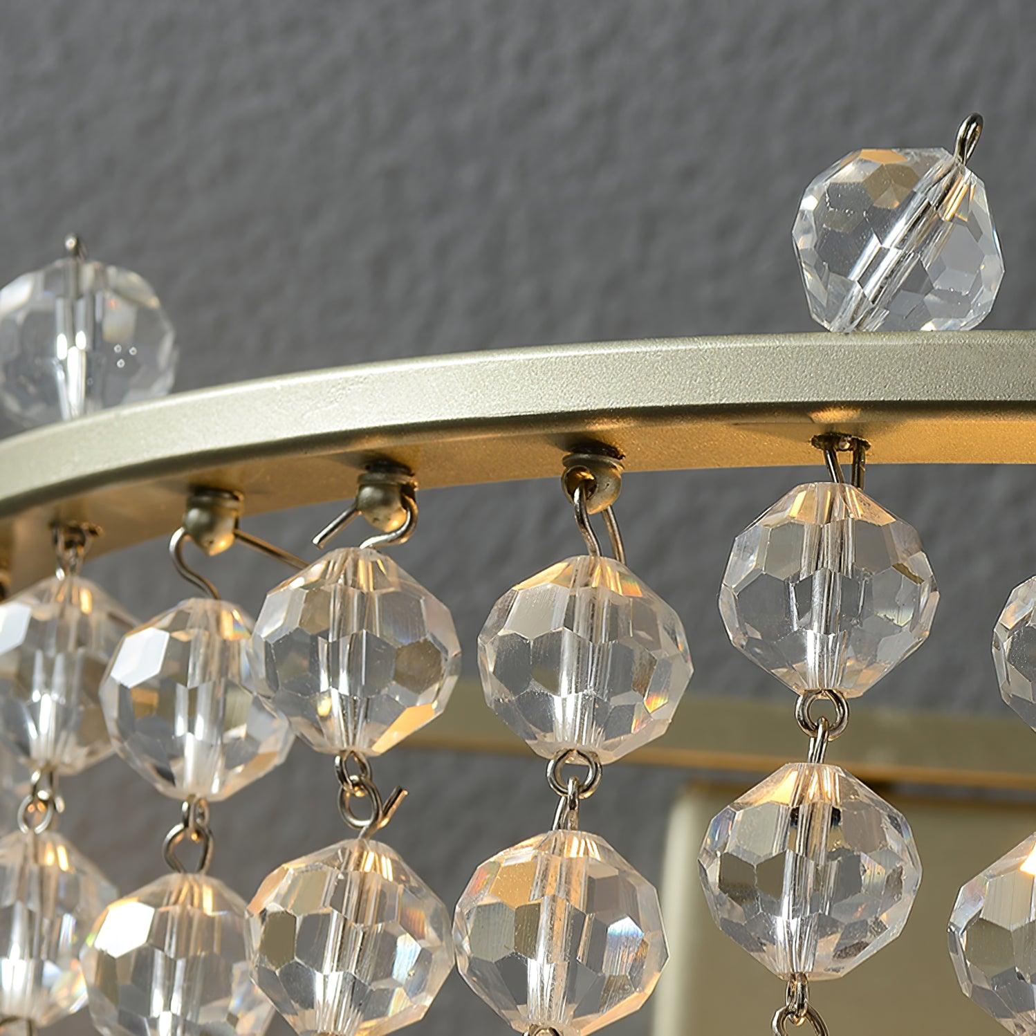 Elegant Crystal Waterfall Wall Sconce Set of 2 in Gold Finish for Luxury Interior Decor