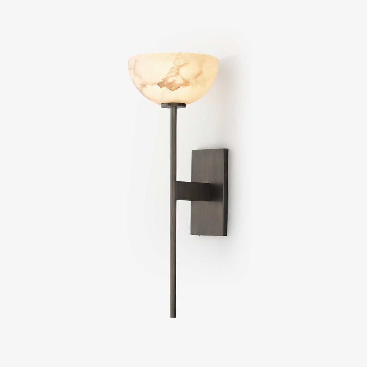 Elegant Cup Style Alabaster Wall Sconce Integrated LED Lighting for Modern Home Decor