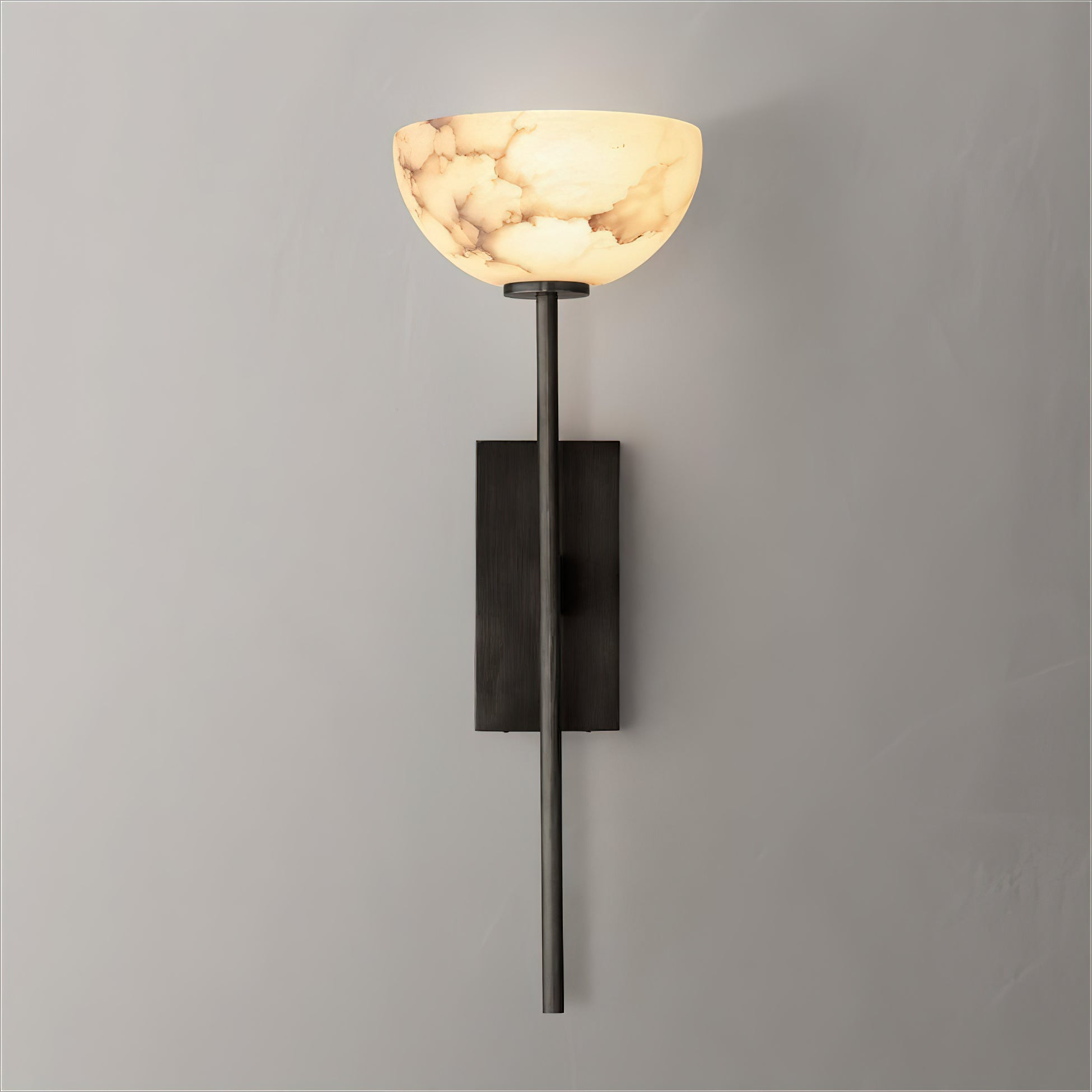 Elegant Cup Style Alabaster Wall Sconce Integrated LED Lighting for Modern Home Decor