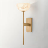 Elegant Cup Style Alabaster Wall Sconce Integrated LED Lighting for Modern Home Decor