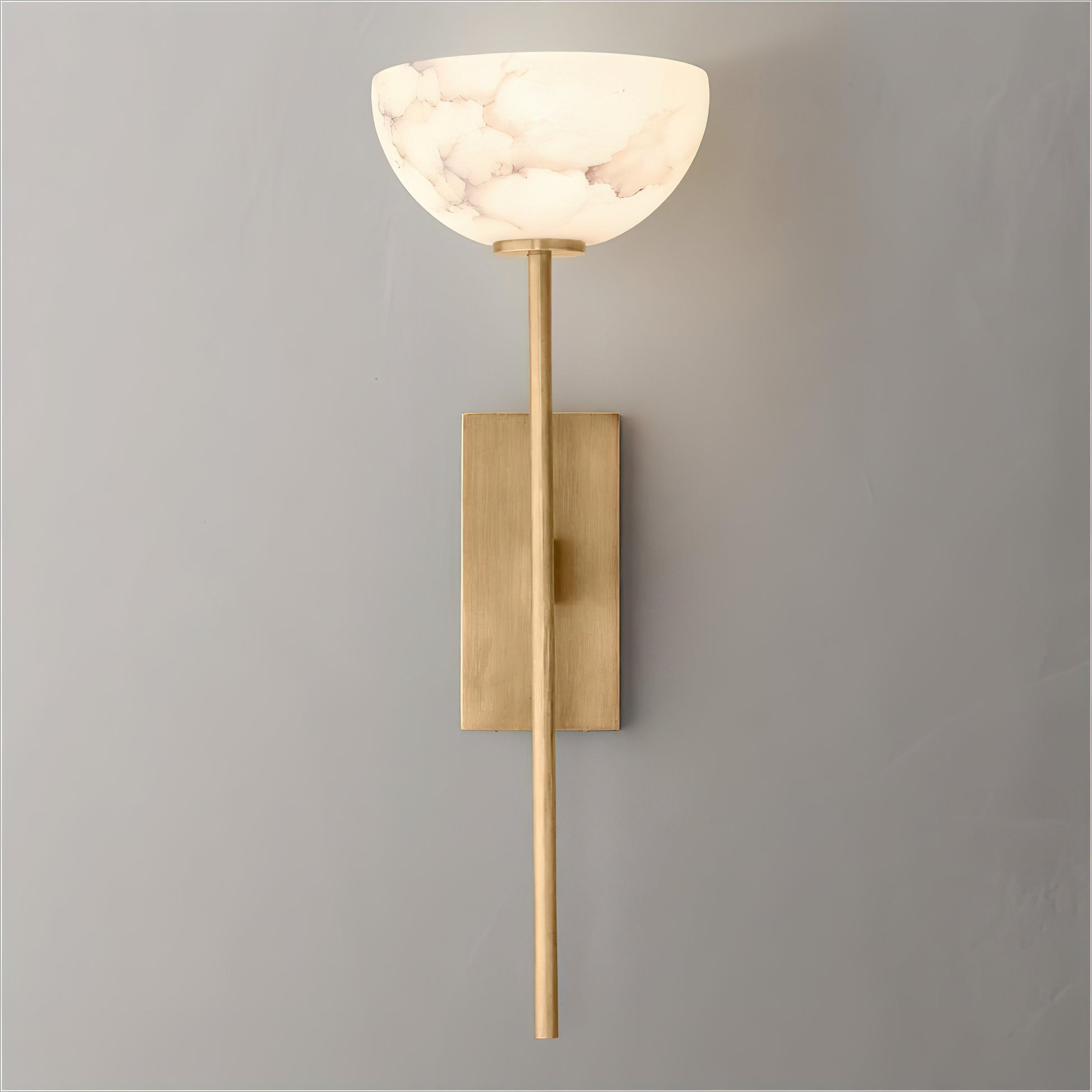 Elegant Cup Style Alabaster Wall Sconce Integrated LED Lighting for Modern Home Decor