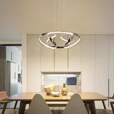 Elegant Curved Flower Shape LED Chandelier Modern Artistic Aluminum Pendant Light for Living Room