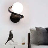 Elegant Curved LED Wall Sconce with Electroplated Metal Finish for Modern Interior Lighting