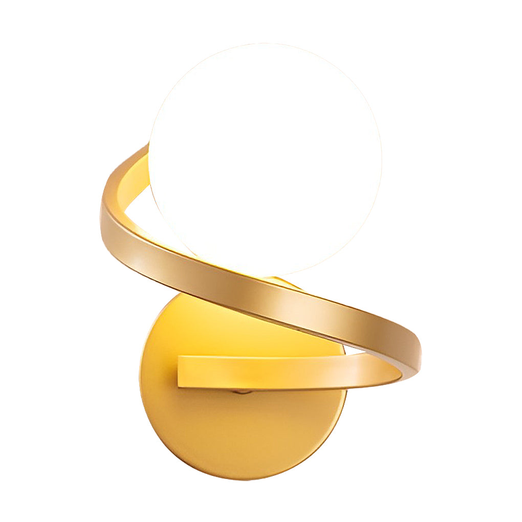 Elegant Curved LED Wall Sconce with Electroplated Metal Finish for Modern Interior Lighting