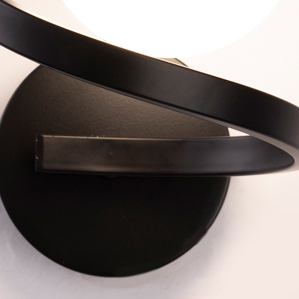 Elegant Curved LED Wall Sconce with Electroplated Metal Finish for Modern Interior Lighting