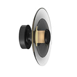 Elegant Double Layer Round Glass LED Wall Sconce with Electroplated Metal Frame for Modern Interiors
