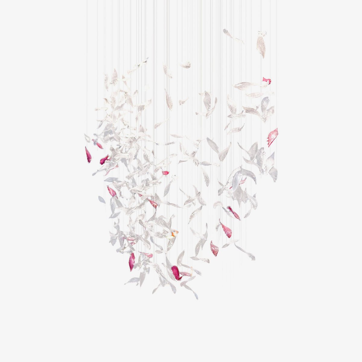 Elegant Flying Glass Feather Crown LED Chandelier for Large Foyers and Living Areas
