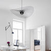 Elegant French Hat Design Fabric Pendant Light Modern Nordic Chandelier for Bedroom and Living Room