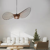 Elegant French Hat Design Fabric Pendant Light Modern Nordic Chandelier for Bedroom and Living Room