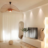 Elegant French Hat Design Fabric Pendant Light Modern Nordic Chandelier for Bedroom and Living Room