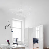 Elegant French Hat Design Fabric Pendant Light Modern Nordic Chandelier for Bedroom and Living Room