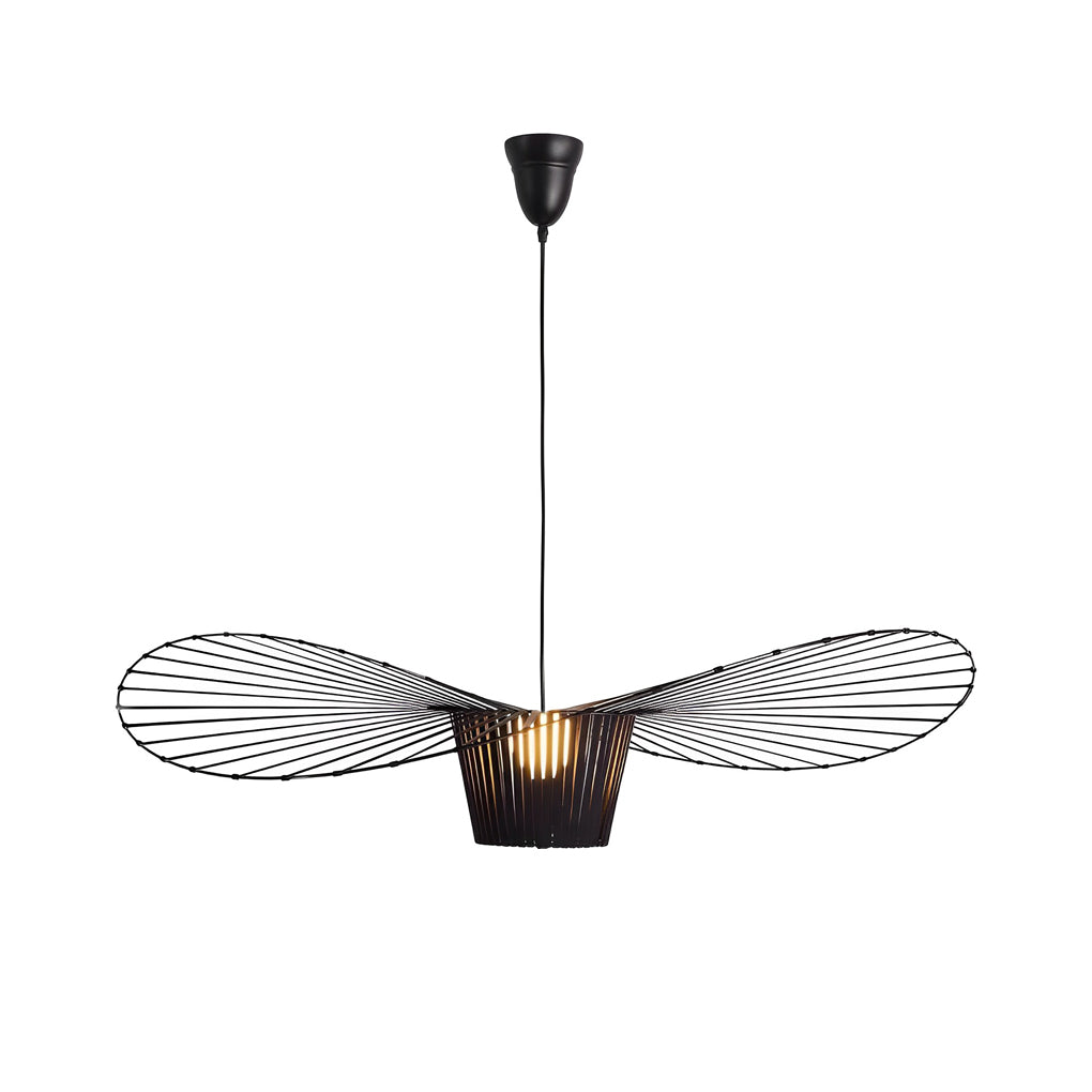 Elegant French Hat Design Fabric Pendant Light Modern Nordic Chandelier for Bedroom and Living Room