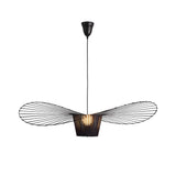 Elegant French Hat Design Fabric Pendant Light Modern Nordic Chandelier for Bedroom and Living Room