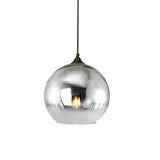Elegant Glass Sphere Pendant Light Modern LED Hanging Ceiling Lamp for Dining Room and Kitchen Island