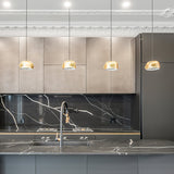Elegant Gold Crystal Pendant Light Luxury Resin Chandelier with Gold Foil Finish