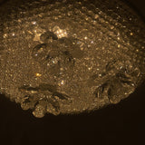 Elegant Gold Crystal Pendant Light Luxury Resin Chandelier with Gold Foil Finish