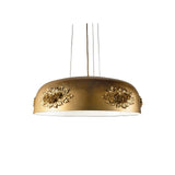 Elegant Gold Crystal Pendant Light Luxury Resin Chandelier with Gold Foil Finish