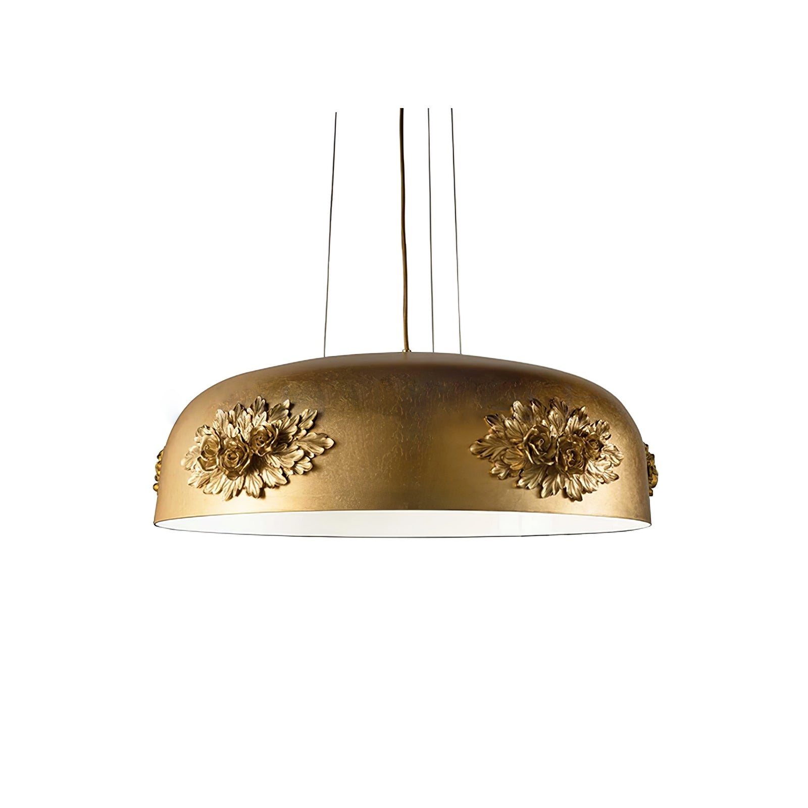 Elegant Gold Crystal Pendant Light Luxury Resin Chandelier with Gold Foil Finish