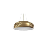 Elegant Gold Crystal Pendant Light Luxury Resin Chandelier with Gold Foil Finish