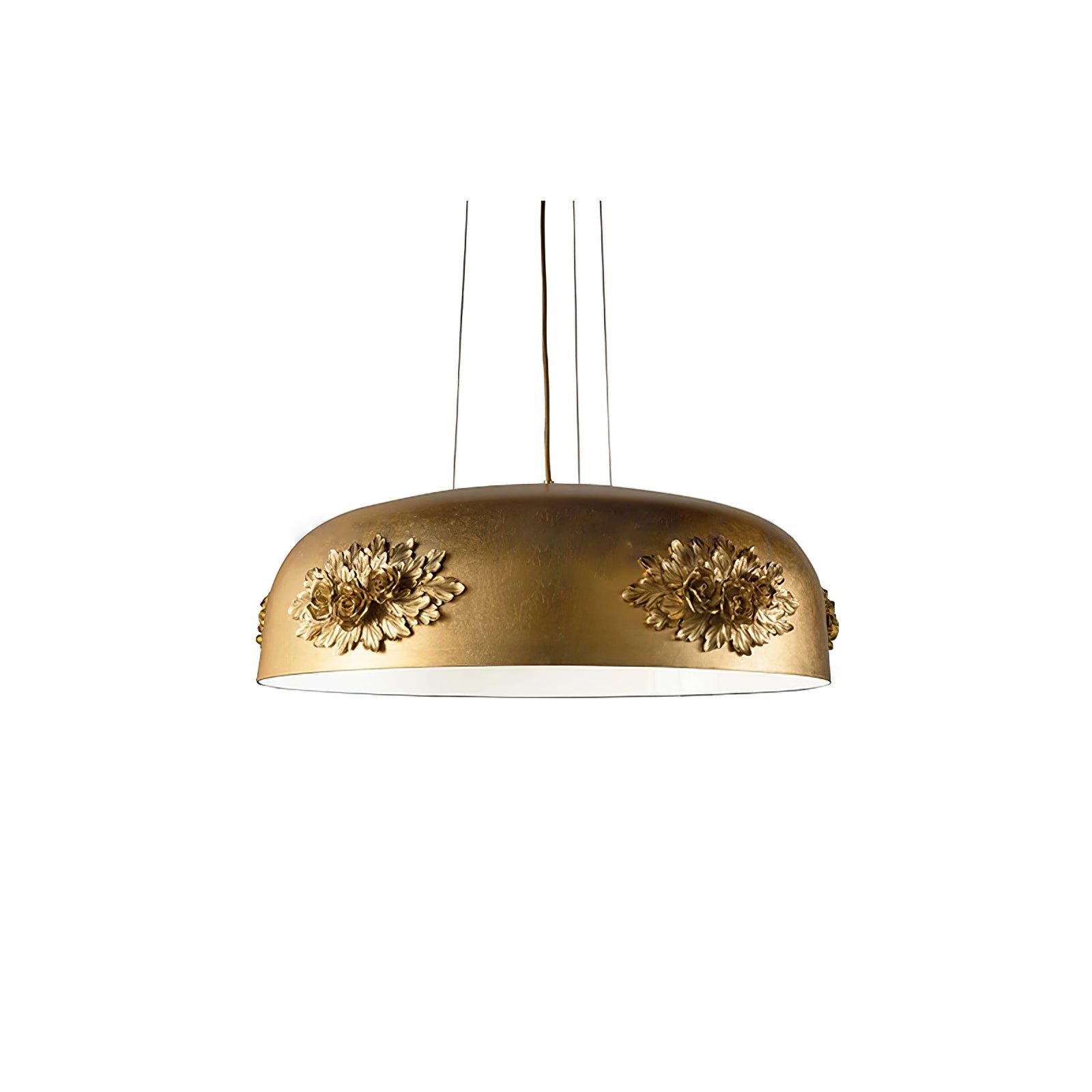 Elegant Gold Crystal Pendant Light Luxury Resin Chandelier with Gold Foil Finish