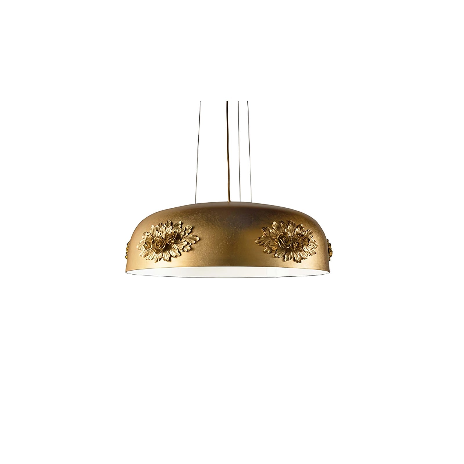 Elegant Gold Crystal Pendant Light Luxury Resin Chandelier with Gold Foil Finish