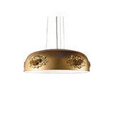 Elegant Gold Crystal Pendant Light Luxury Resin Chandelier with Gold Foil Finish