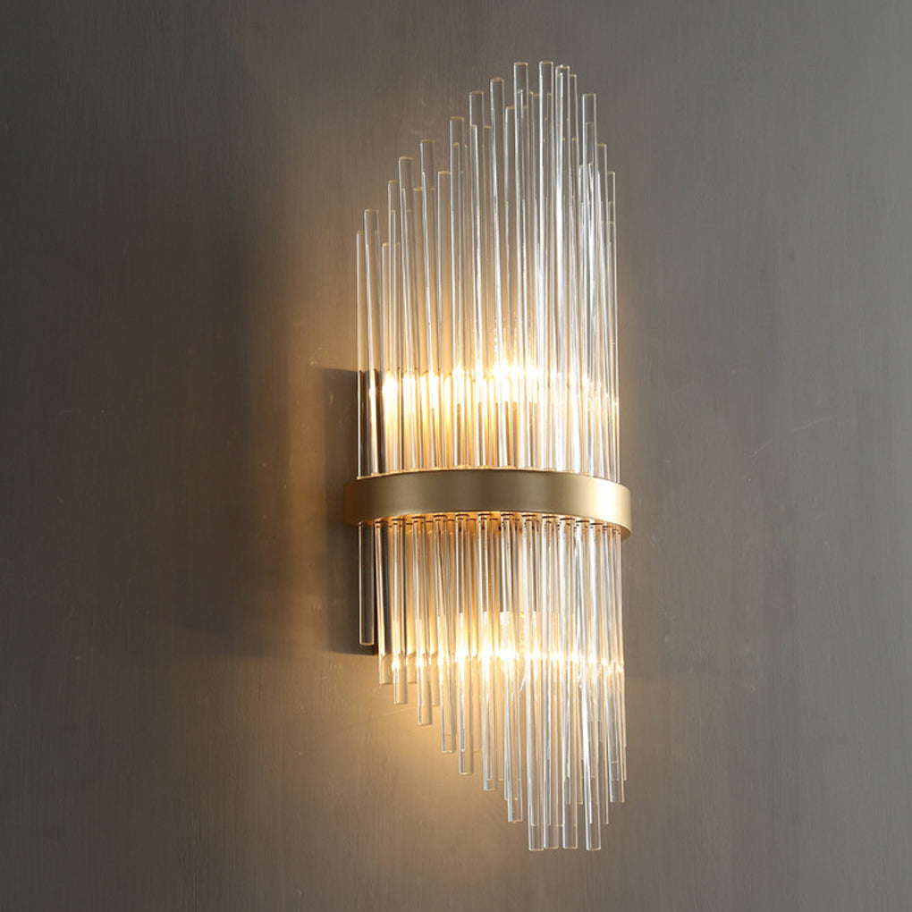 Elegant Gold Crystal Wall Lamp Modern Nordic Sconce Lighting for Bedroom Living Room and Aisle