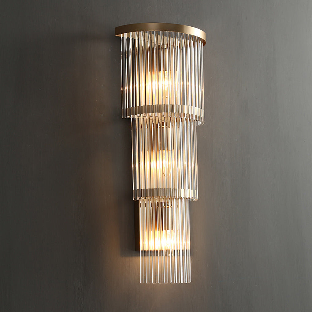 Elegant Gold Crystal Wall Lamp Modern Nordic Sconce Lighting for Bedroom Living Room and Aisle